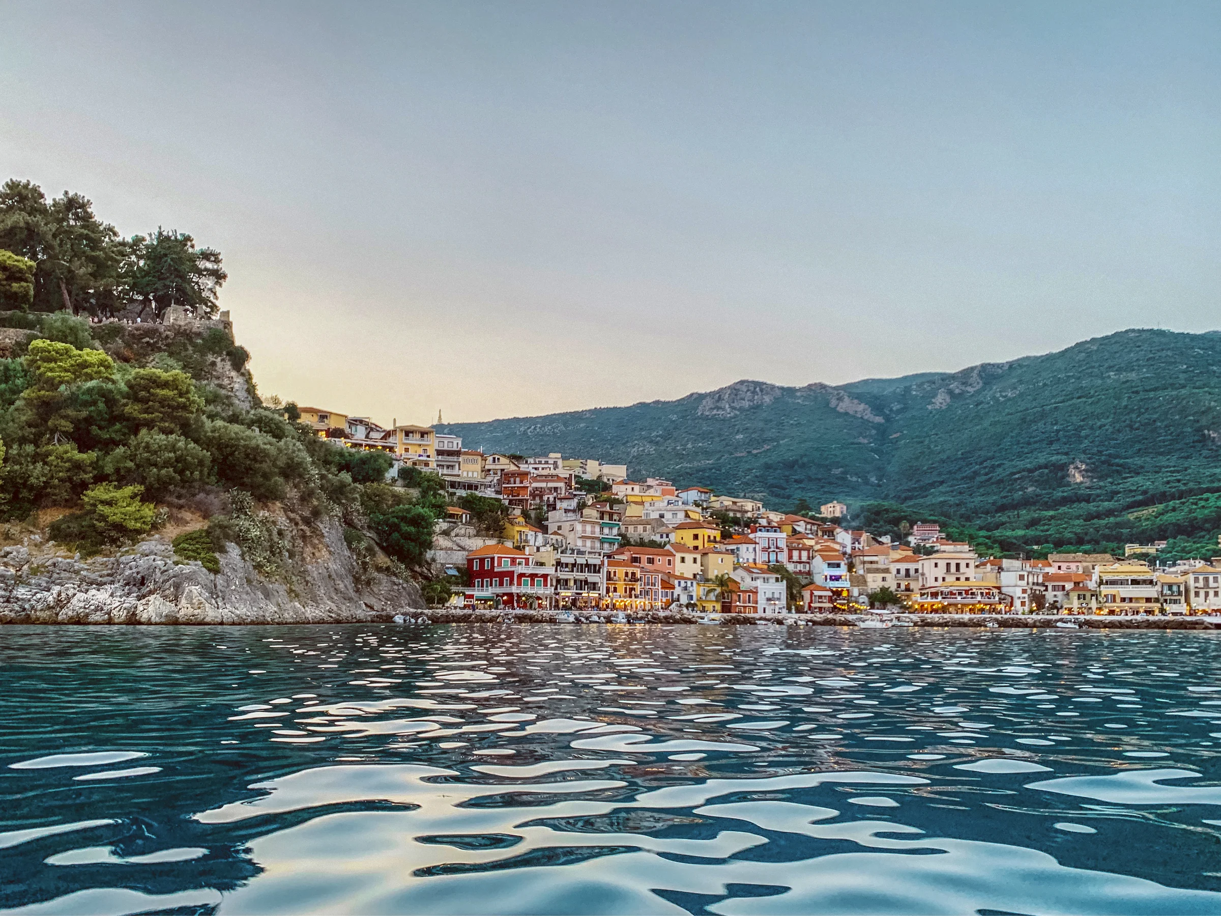 A colourful village on Lefkada, Ionian Sea.