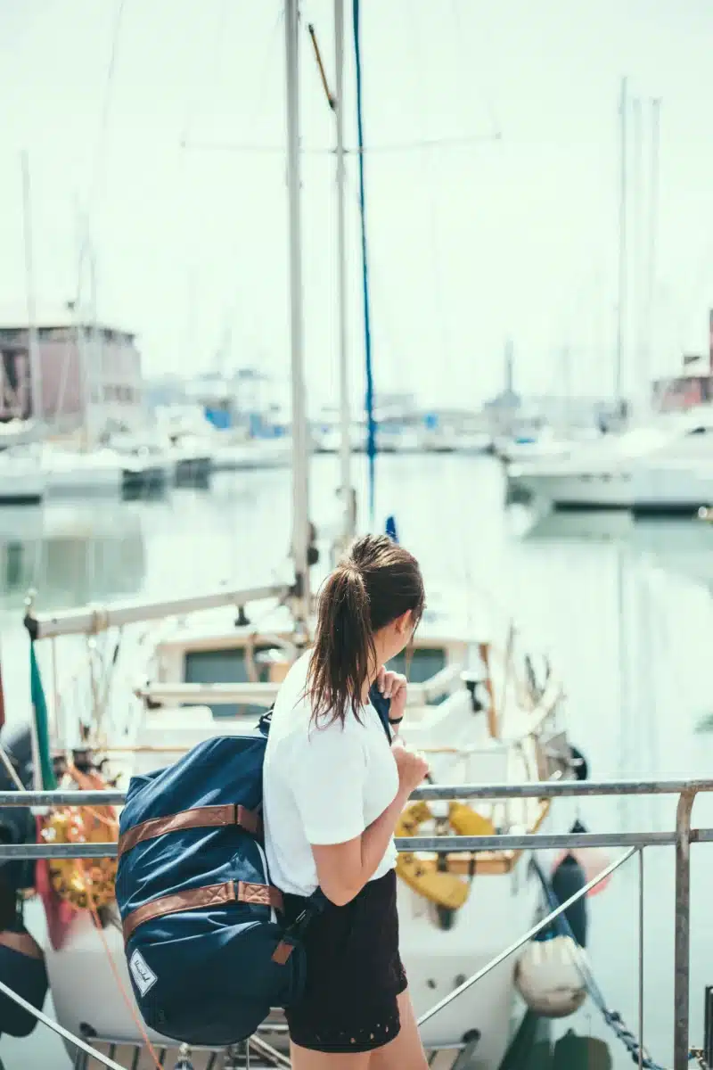 Travel light — a soft duffel travels best on a yacht.