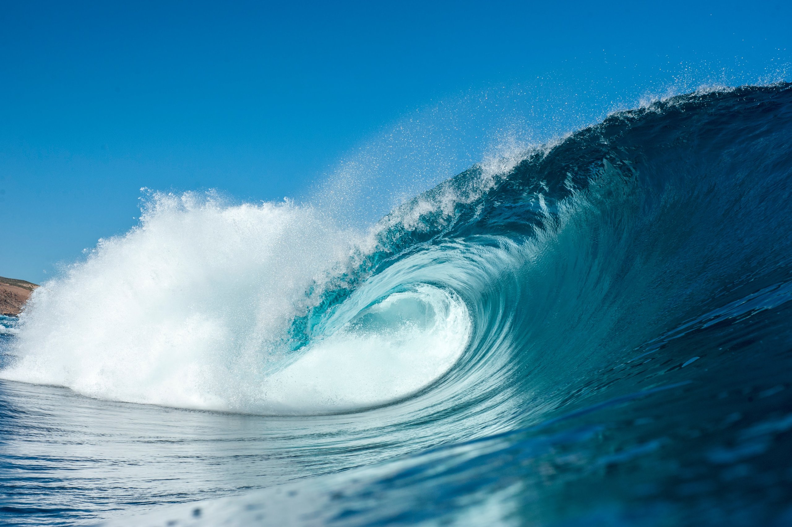 Wave forming a left tube