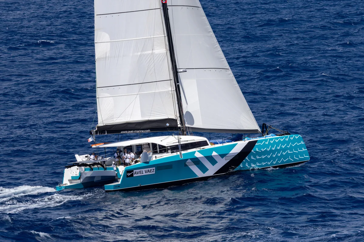 Theme charter ocean crossing Marsaudon ORC 57 Avel Vaez aerial