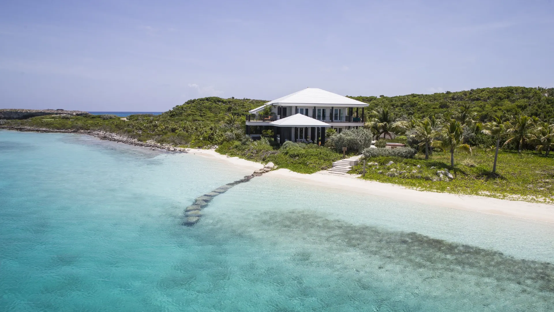 West Sands villa on Over Yonder Cay private island in Exuma The Bahamas