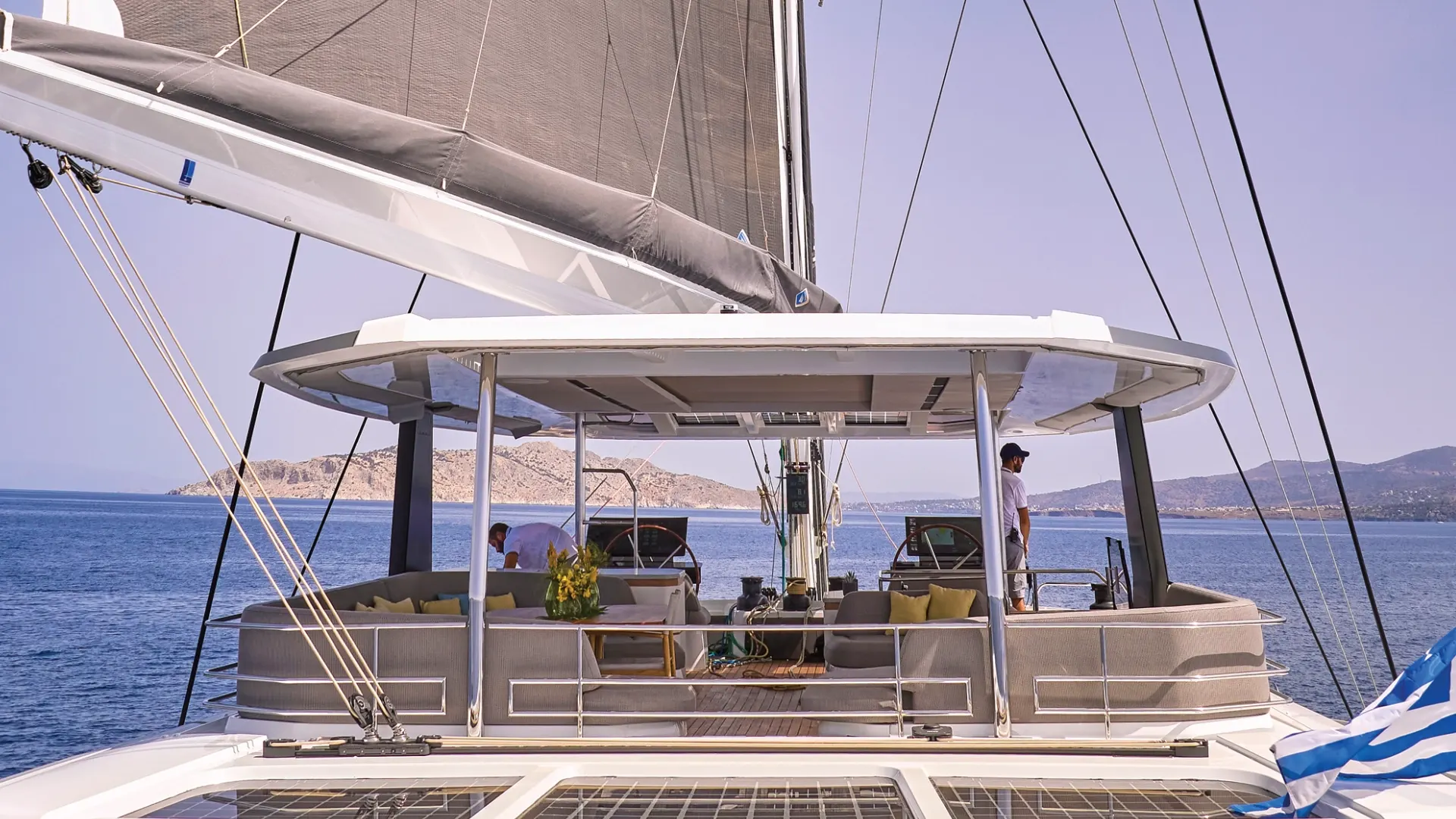 Aloia luxury crewed charter catamaran
