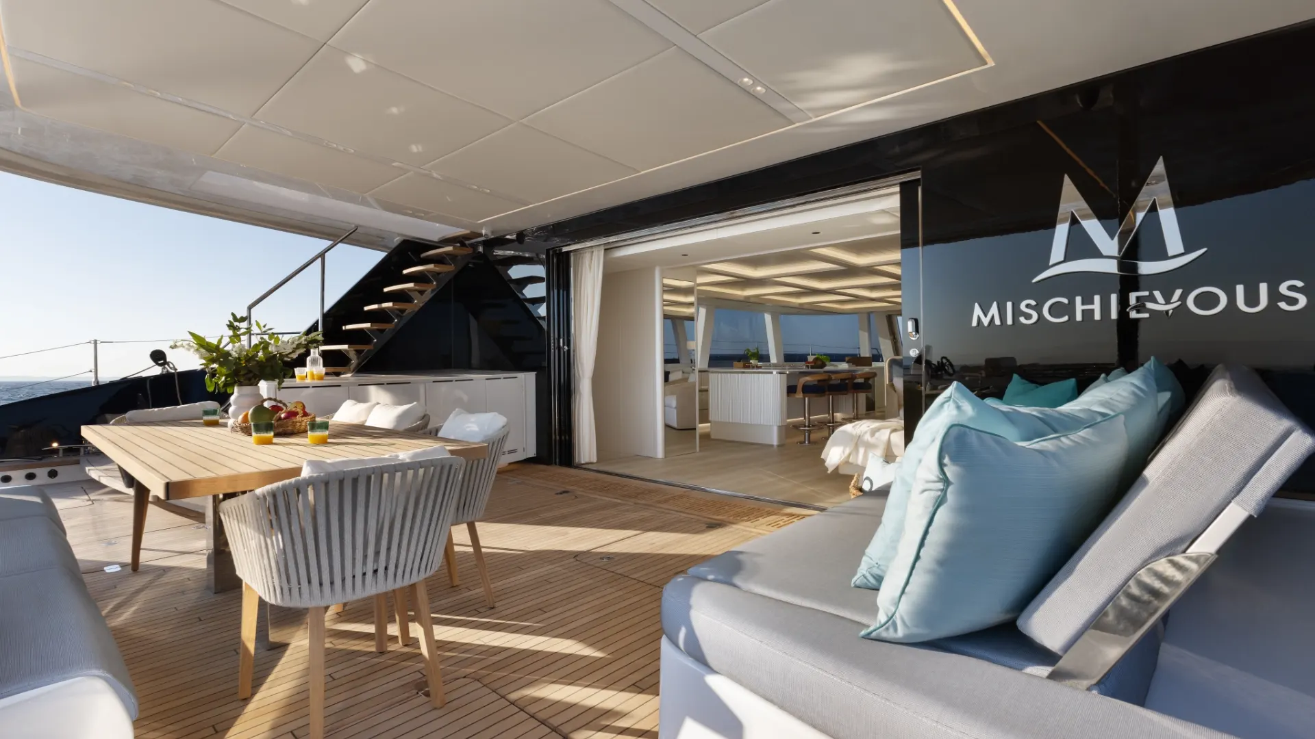 Mischievous luxury crewed charter catamaran